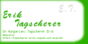 erik tagscherer business card